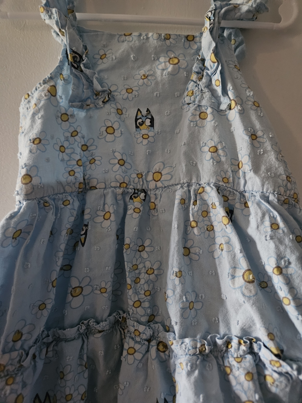 Bluey Light Blue Daisy Print Sundress